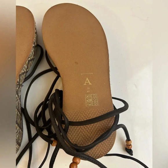 ! NEW ANTHROPOLOGIE woven platform tie up sandals - Picture 5 of 5